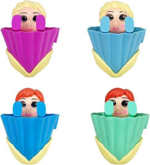 Pinkiwine 4 Pack Prefilled Easter Eggs with Princess Deformation Eggs Toys Inside for Kids Boys Girls Easter Basket