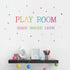 Playroom Share Imagine Laugh Wall Sticker, Colorful Stars Inspirational Quote Decals for Classroom Nursery