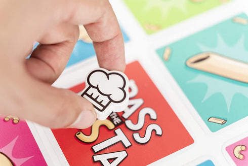 Professor PUZZLE Pass The Pasta Games - Family Board Game of Strategy and Shape Collection for Game Night