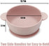 PandaEar 3 Pack Baby Bowls with Suction, Soft Safe BPA-Free Silicone Food Bowl for Babies, Kids, Toddlers (Pink)
