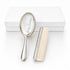Set Custom Birth Flower Silver Baby Brush Newborn Keepsake Gift