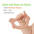 3+ Moyuum Silicone Swing Bird Teether Toy | Made in Korea, Provides Teething Relief, Wrist Teether is Easy to Grip