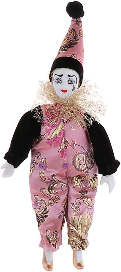 Clown Doll Halloween Decoration, 9-inch Clown Man Doll for Christmas, Birthday Gift