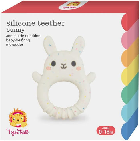 Silicone Teether - Bunny Design, Soft Food-Grade Safe Materials, Soothing Sensory Toy for Newborns 0+ Months