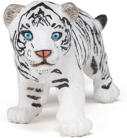Papo Hand-Painted Wild Animal Kingdom White Tiger Cub - 50048 Collectible for Children