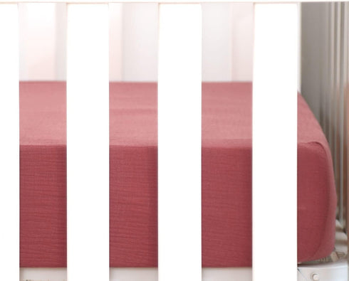 1 Pack, 100% 52" 28" GRSSDER Soft Muslin Crib Sheet Cotton Crib Sheets for Boys and Girls, Fit Standard Crib Mattresses