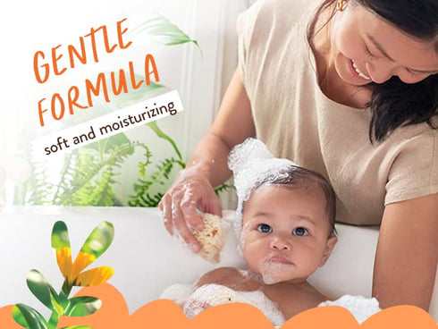 Babo Botanicals Sensitive Baby Fragrance-Free 2-in-1 Shampoo & Wash - EWG Verified - Vegan - Pediatrician Tested - For