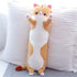 shangman Lovely Plush Cat Doll, Cute Cartoon Soft Stuffed Kitten Pillow, Long Throw Sleeping Toy Gift (Brown,