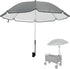 Eiszhjk UPF 50+ Wagon Umbrella with Universal Clamp, Adjustable Lounge Wagon Umbrella Attachment,