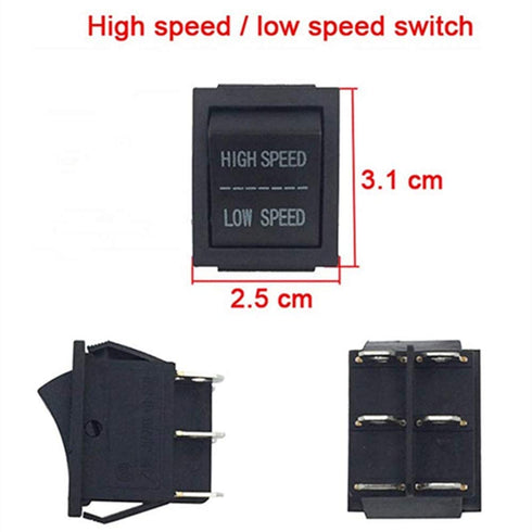 weelye 2 Pcs Kids Electric Ride On Car Accessories, High Speed Low Speed Switch Replacement Parts