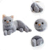 Toddmomy Plush Stuffed Cat Doll Toy, Adorable Grey Cat Stuffed Animal, Cartoon Cat Doll for Kids Home Decor and Sofa