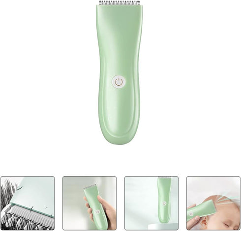 Trimmer Vaguelly Hair for Newborns Cordless Rechargeable Hair Clipper Cutter Quiet for Haircuts Light Green