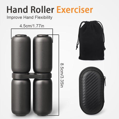 Umnodobn Handheld Fidget Hand Roller Toy, Metal Hand Spinner for Kids Adults, Cool Gadget EDC Autism ADHD Anxiety Desk