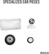 Barcaloo 400 Piece Wheels and Axles Set, Building Bricks Car Parts Kit