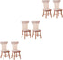 Toyvian 6 pcs Mini Wood Dollhouse Chairs, 1:12 Scale, Miniature Furniture Props for Dollhouse Landscape Garden