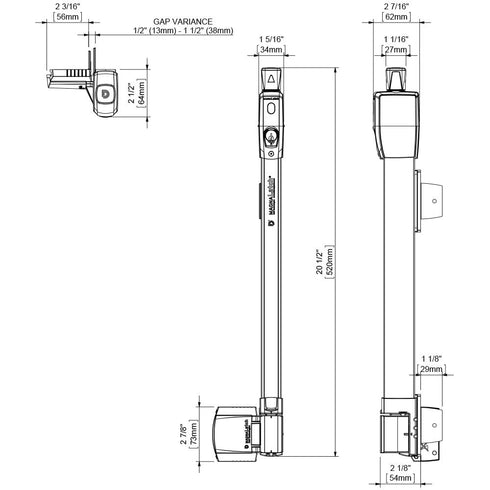 D&D TECHNOLOGIES MagnaLatch ML3RPK Round Post and Chain Link Gate Latch Adapter Kit for Safety Gate Latches
