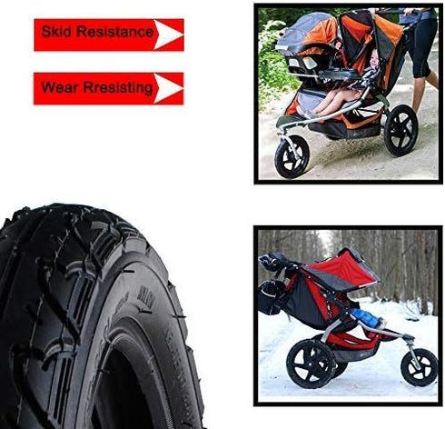 12 1/2 x2 1/4 Tire and Tube Set - Compatible with BOB Stroller Revolution Se Pro Flex Jogging Duallie