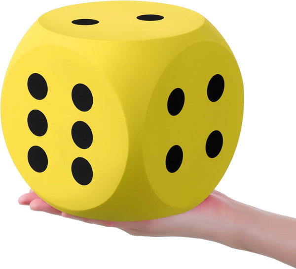 6 Inches Foam Dice, Fun Filled Large Educational Toy, Kawaii Jumbo Dice for Board Game Nights and Learning