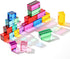 Meooeck 20 Pcs Acrylic Gem Cubes Blocks for Kids Translucent Rainbow Building