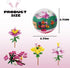 WODMAZ 12 Pcs Prefilled Easter Eggs with Bouquet Building Blocks, Surprise Flower Toys Set for Kids Easter Basket
