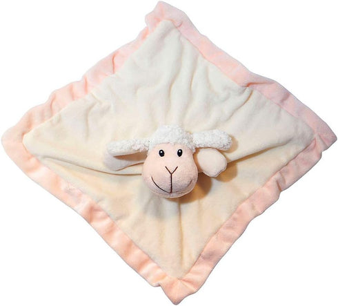 Lamb Baby Lovey - Super Soft 12" Square Security Blanket for Girls or Boys, Ultra Soft Polyester, Machine Washable