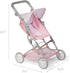 18" 3+ JC Toys - Berenguer Boutique | Fashionable Stroller with Canopy and Storage | Simple Folding |Pink Floral