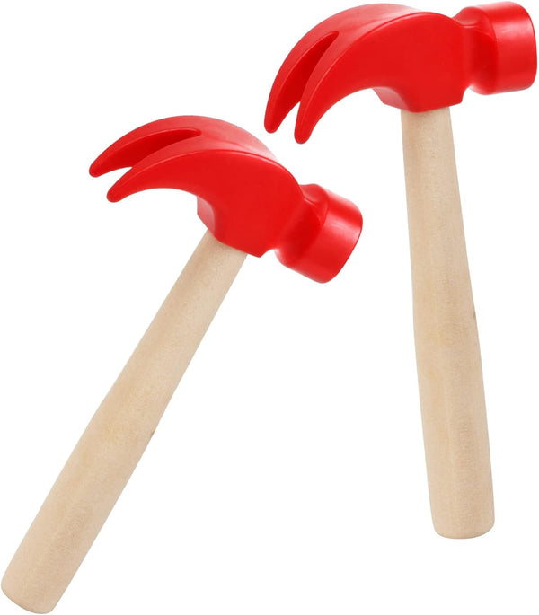 2 Pack Wooden Hammer Toys Simulation Hammers Maintenance Tools Educational Toys for