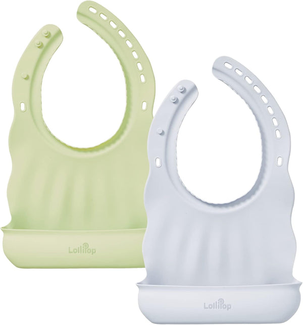 Lollipop Silicone Baby Bib, BPA Free, Skin-friendly, Soft, Comfortable, Adjustable for Babies & Toddlers