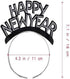 Soochat Happy New Year Headband Tiara, New Years Eve Party Supplies, Gold Silver Black (12 Pieces)