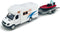 Metanyl Motorhome Camper Trailer Towing Speed Boat Model Diecast Toys for Boys Pull