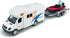 Metanyl Motorhome Camper Trailer Towing Speed Boat Model Diecast Toys for Boys Pull