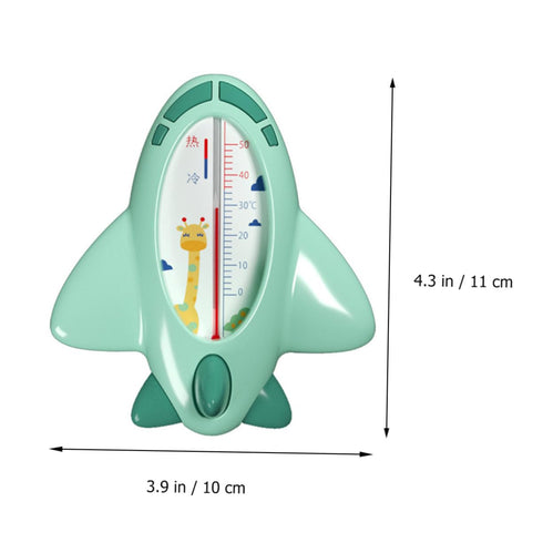 TOYANDONA Bath Water Thermometer Green Cartoon Plane Safe PP Material Newborn Floating Temperature Detector for Health