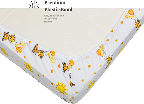 JABMARS. 3 Pack (52 28), Set Crib Sheets Ultra Soft Jersey Cotton Baby Crib Sheets, Breathable Fitted Sheets