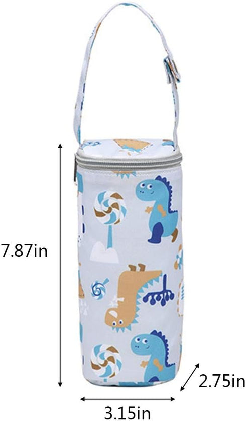 PANHDK Milk Water Warmer Insulated Bag Nursing Bottle Heater Freshness Preserved Feeding Bottle Tote Bag for Car Travel