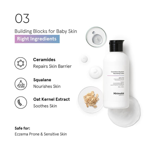 Nourishing Ceramide Squalane Lotion for Babies - Minimalist Formula