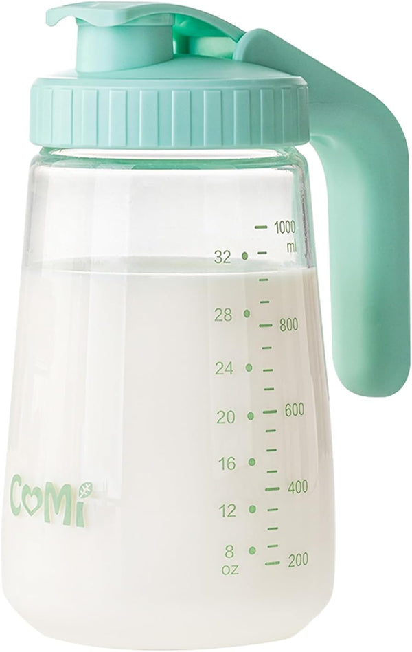 COMI 34oz Breast Milk Pitcher,No Leak Breast Milk Storage Containers for Fridge,Resistant