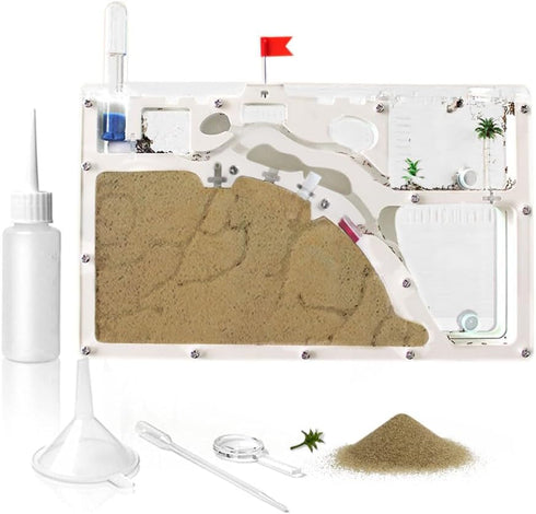 Ant Farm Castle - Ant Farms with Yellow Sand and Tool Kit for Kids, Educational Observation Habitat Science Kit