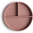 mushie Silicone Suction Plate, BPA-Free Non-Slip Design (Cloudy Mauve)