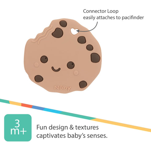 Nuby All Silicone Teether - Chocolate Chip Cookie for 3+ Months