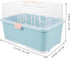 Large Capacity Bottle Storage Box with Drying Rack for Pacifiers and Tableware Portable Feeding Organizer in Bright