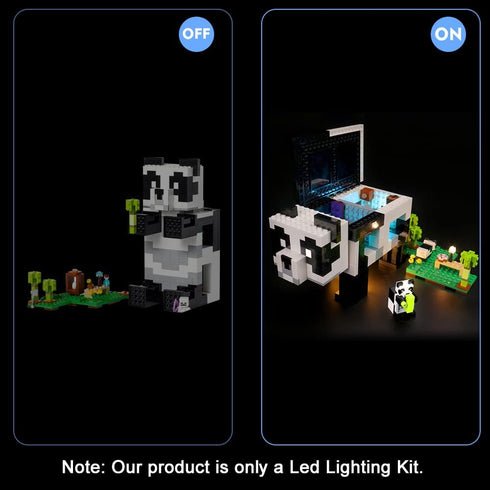 VONADO LED Light Kit for Lego Minecraft The Panda Haven 21245, DIY Lighting Compatible with Minecraft Panda Lego (No