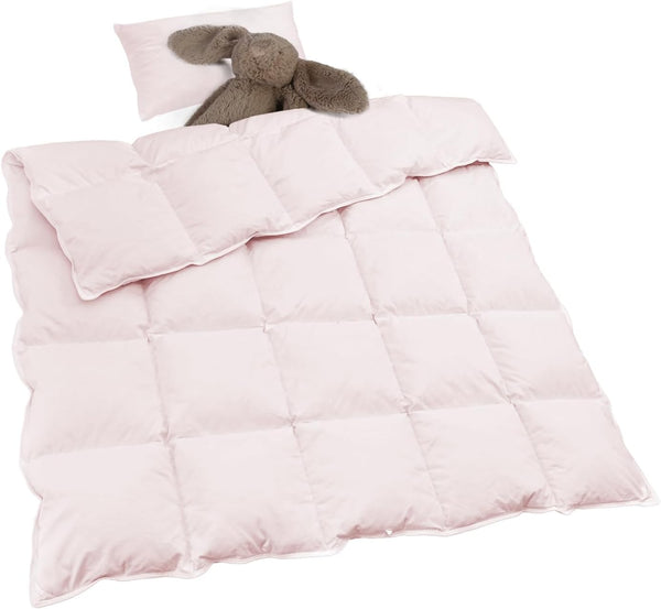 zzlamb Toddler Comforter Baby Down Blanket, Lightweight & Breathable Small Crib Quilt