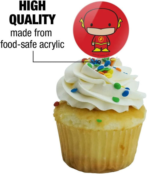 The Flash Cute Chibi Character Cupcake Picks - Decoration Set of 6