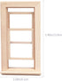 Toyvian 1:12 Scale Wooden Dollhouse Mini Window Frame, Miniature Wooden Furniture for Doll House Decoration