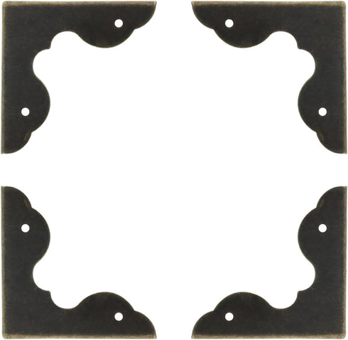 T Tulead 40PCS Metal Corner Protector - Decorative Corner Hardware Wood Corner Guards with Mounting Screws