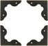 T Tulead 40PCS Metal Corner Protector - Decorative Corner Hardware Wood Corner Guards with Mounting Screws
