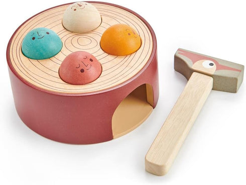 Tender Leaf Toys Woodpecker Game - Hammering Toy Set for Baby, Educational Toddler Toys for Fine Motor Skills