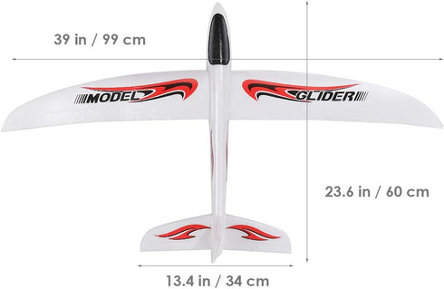 1PC 39 inch TOYANDONA Foam Glider Airplane, Large Throwing Glider Planes Lightweight Outdoor Flying Glider Airplane