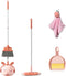 Kids Cleaning Toy Set, Mini Child Broom, Mop and Dustpan, 6pcs Little Housekeeping Helper Set for Toddler Age 1-5 (Pink)