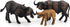 3 Pcs African Safari Bull Action Figure Toy, Realistic Buffalo Figurines Collection Playset Preschool Science Educational Learn Cognitive Props,
